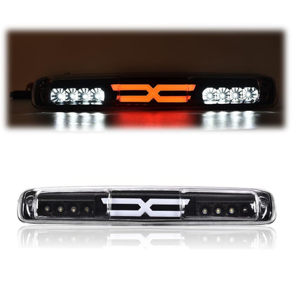 G-PLUS LED Third TailType X Brake Light High Mount Stop Lamp Reverse Light Turn Signal Light Compatible with Chevy Silverado/GMC Sierra 1500 2500 3500 & HD Models 1999-2006 5978318 16525205 Clear Lens