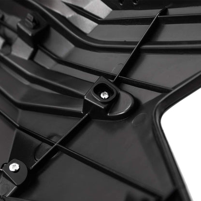 Front Bumper Upper Grilles Grill Compatible for Honda HRV HR-V 2016-2018 Chrome Black Factory Style