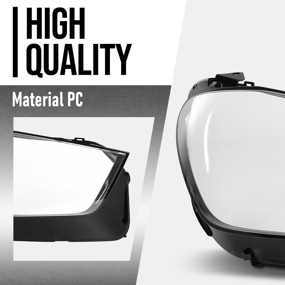 G-PLUS Headlight Lens Cover Compatible with Benz GLE W167 2020 2021 2022 2023 Right Side Front Headlamp Lens Cover Clear