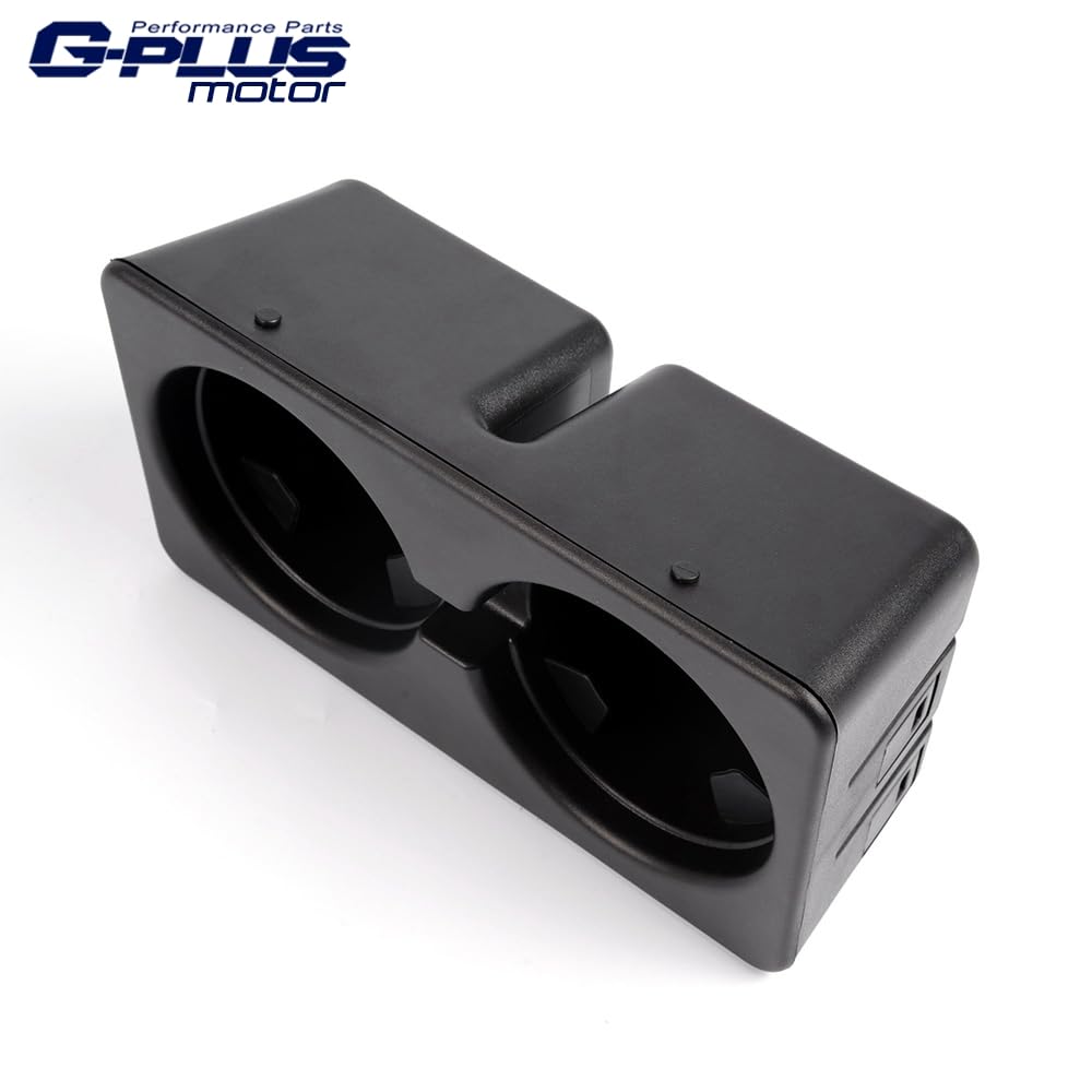 G-PLUS Floor Mounted Console Dual Cup Holder Insert Compatible with Silverado/Sierra 1500 2007-2013 19154712 Black