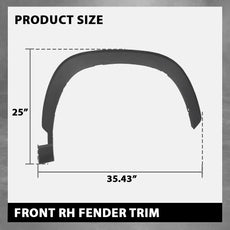 G-PLUS Fender Flare for Toyota Corolla Cross 2022-2023 Front Right Black Product Image