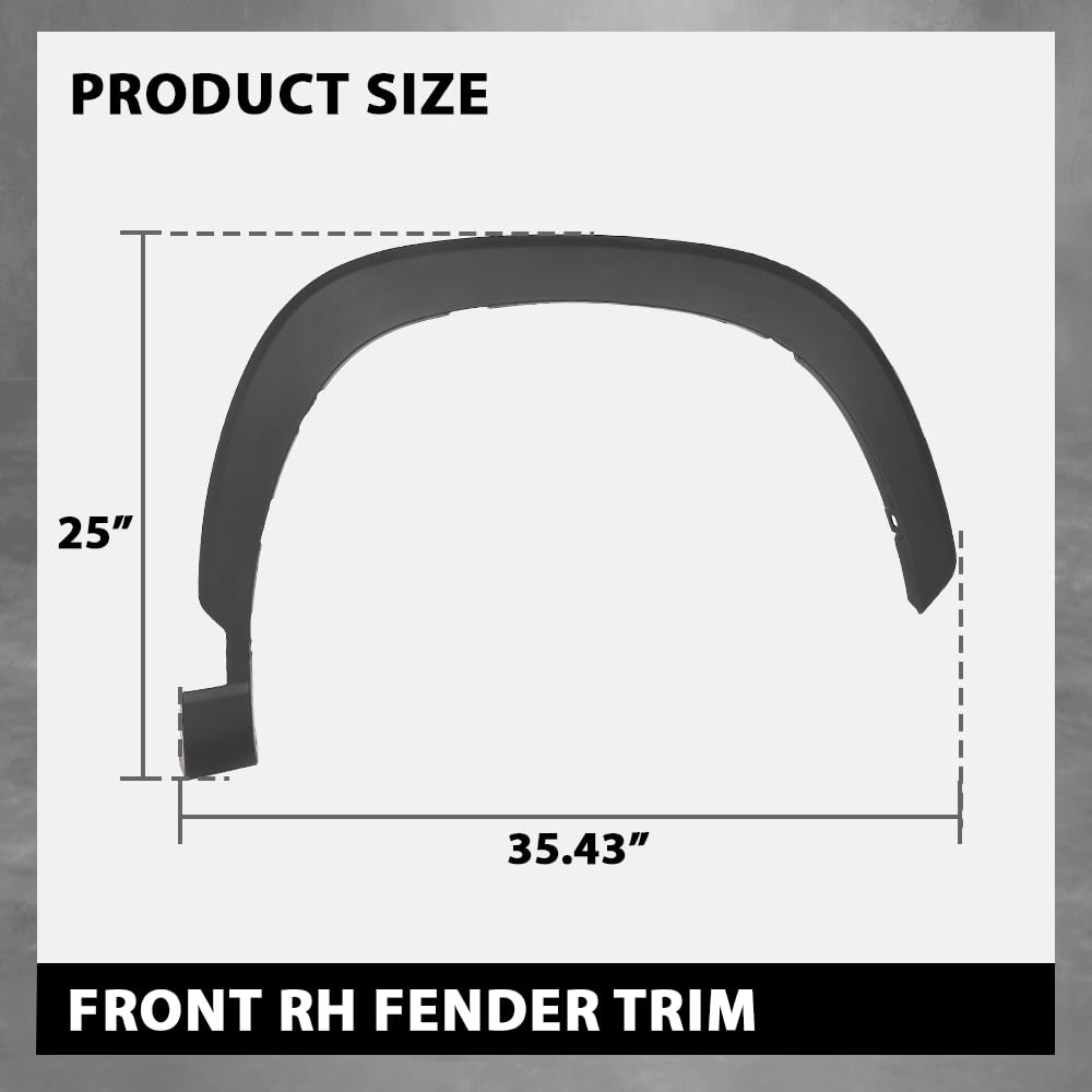 G-PLUS Front Fender Flare RH Side Compatible with Toyota Corolla Cross (submodel: L, LE, XLE) 2022-2023 756010A040, TO1291125