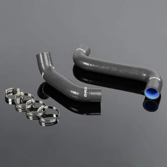 G-PLUS Silicone Radiator Coolant Hose Kit Clamps Compatible With Subaru Impreza WRX/STi GDA/GDB EJ207 2002-2007 Black