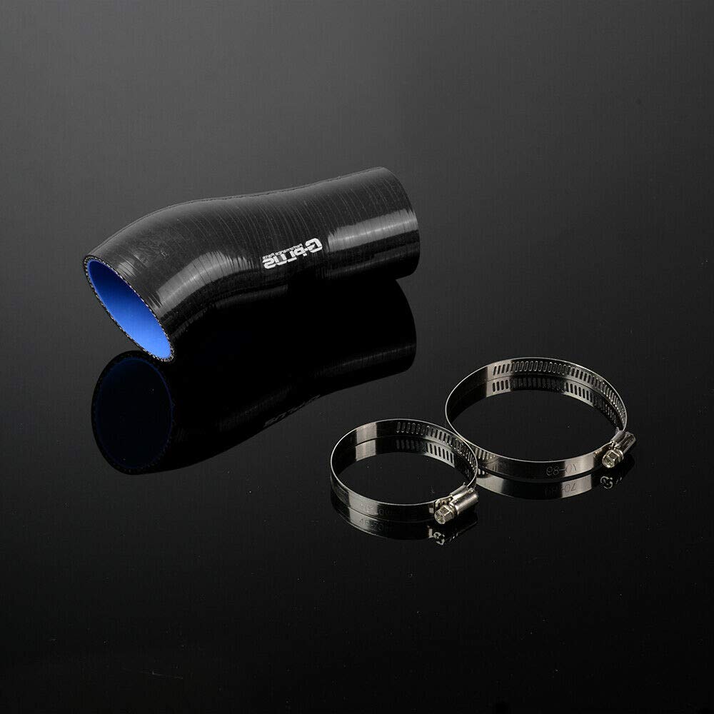 G-PLUS Silicone Intercooler Turbo Boost Hose Piping Kit Clamps Compatible With BMW E60/E61 5 Series 530D/ 525D,Black