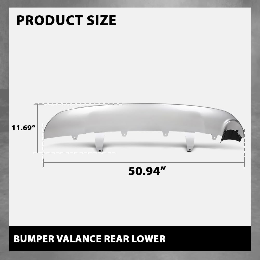 G-PLUS Rear Lower Bumper Valance Panel Compatible with Toyota RAV4 (submodel: LE, Limited, SE, XLE) 2016-2018 524530R020, 524530R020B2, TO1195108 Silver