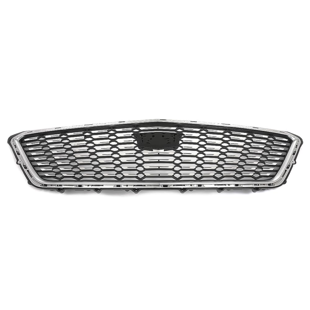 G-PLUS Bumper Grille Grill W/O Camera Front Upper Compatible with Cadillac XT4 2021-2023 84536239, 84658410, 84504262 Chrome Black