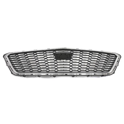 G-PLUS Bumper Grille Grill W/O Camera Front Upper Compatible with Cadillac XT4 2021-2023 84536239, 84658410, 84504262 Chrome Black