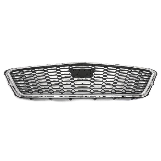 G-PLUS Bumper Grille Grill W/O Camera Front Upper Compatible with Cadillac XT4 2021-2023 84536239, 84658410, 84504262 Chrome Black