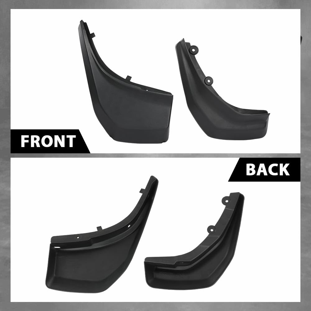 G-PLUS Mud Flaps Splash Guard Mudguard Compatible with Range Rover Evoque Pure/Prestige 2012-2018 (Round Rear Pipe)