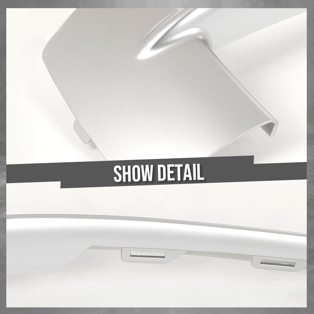 G-PLUS Bumper Trim Silver Compatible with BMW X5 2014–2018 Fits xDrive40e 2016–2018 (Excluding M Sport Package) Standard Edition Front Bumper Trim Strips 51117303114 51117303113