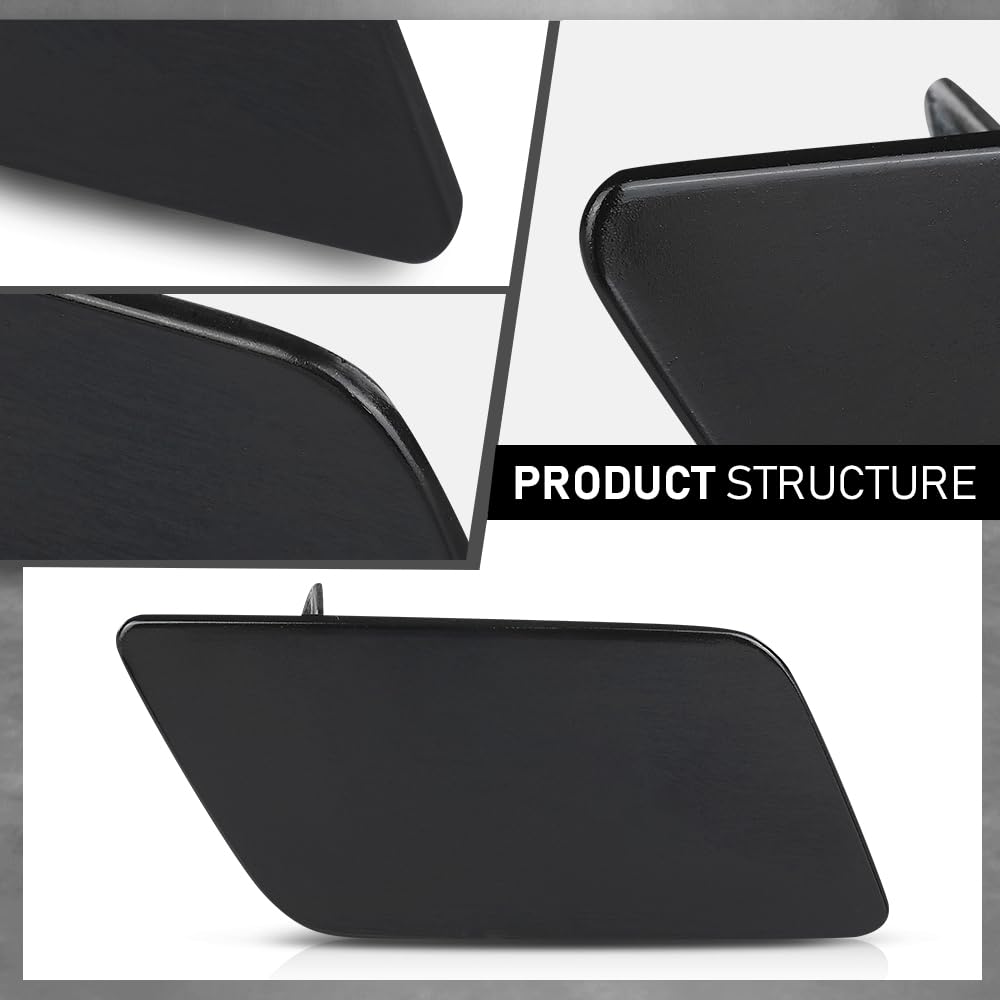 G-PLUS Pair Front Bumper Headlight Washer Cover, Compatible with Audi Q3 2015-2018, LH Driver & RH Passenger 2PCS, 8U0955276E, 8U0955275E