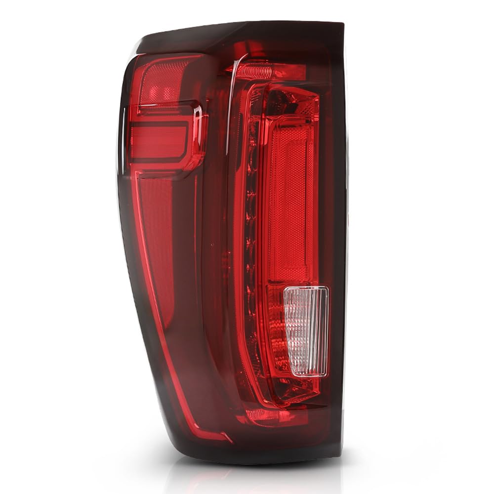 G-PLUS LED Rear Left Tail Light Assembly Compatible with GMC Sierra 1500 2019-2023, Fit GMC Sierra 2500 HD 3500 HD 2020-2023, Left Driver Side Rear Brake Lamp, Red Lens Clear Housing