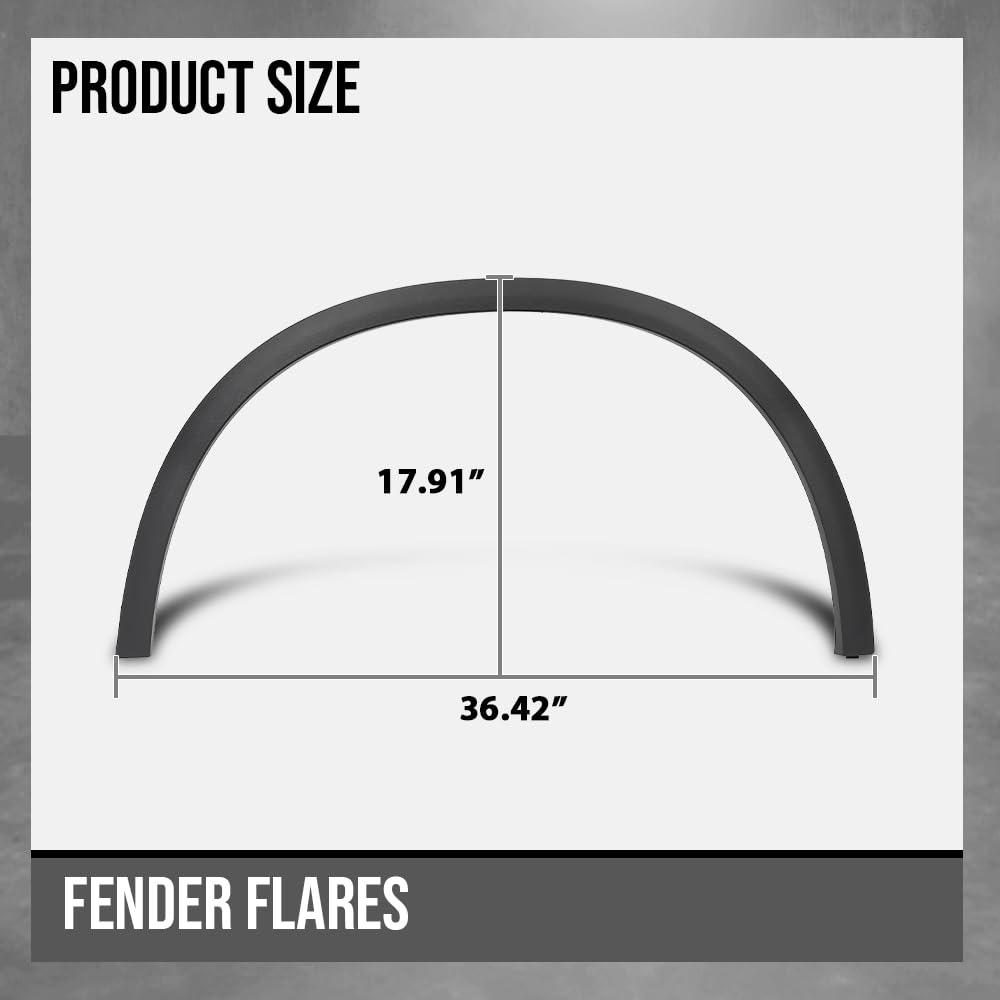 G-PLUS Fender Trim Front Left Side Compatible with Benz GLC300 4Matic 2016-2020 / GLC300 Base 2016-2022 / GLC43 AMG 4Matic 2017-2022 2538850522, MB1290101 Black