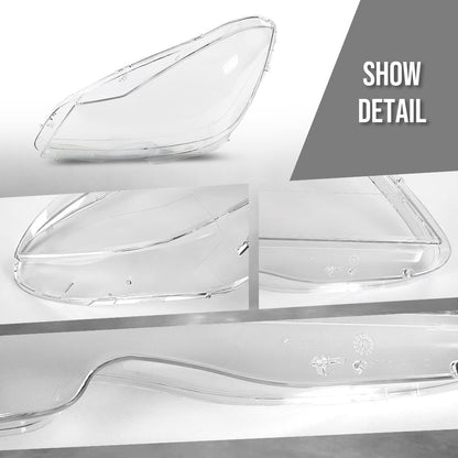G-PLUS Headlight Lens Cover Compatible with Benz C-Class W204 2011-2015 A2048203539, A2048203639 Left & Right Front Headlamp Lens Cover Clear