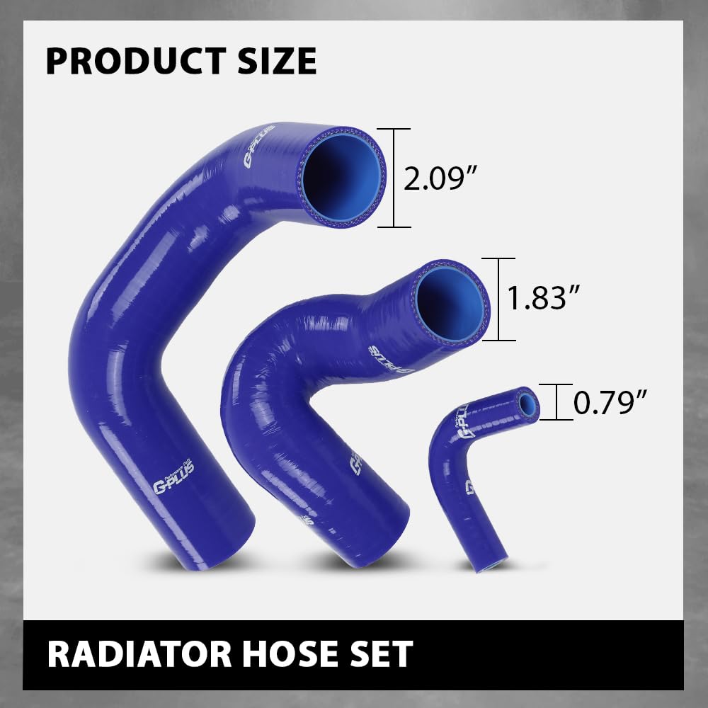 G-PLUS Radiator Hose Set Upper Lower and Bypass Hoses Compatible with John Deere Models Blue