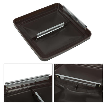 G-PLUS Replacement Roof Vent Cover Camper RV Trailer 14" x 14" Fit for Ventline pre-2008 and Elixir Style Pin 1994 and Newer Smoke 1pcs,Accessories is not assembled