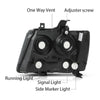 G-PLUS Headlights Assembly Compatible with Chevy Tahoe Subarban Avalanche 2007-2014 Set Pair Bumper Corner Headlamps Left & Right Smoky Lens Black Housing Clear Reflector,faros delanteros