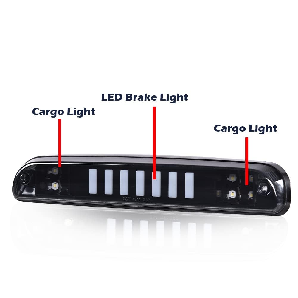 G-PLUS LED Third Brake Light Compatible with Ford Ranger 1993-2011/ Ford F250 F350 F450 F550 Super Duty 1999-2016/ Mazda B2300 B2500 B3000 B4000 1995-2003 High Mount Stop Light(I-Type)