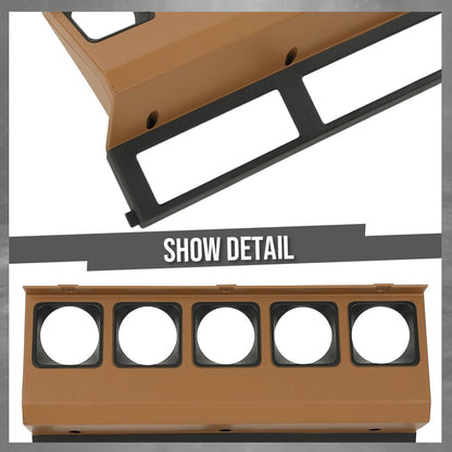 G-PLUS Center Gauge Radio Dash Bezel Trim Compatible with Jeep Wrangler YJ 1987-1995 Yellow