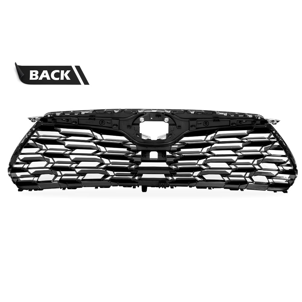 G-PLUS Front Bumper Upper Grille Chrome Trim Grill w/Hole Compatible with Toyota Highlander 2020-2022, Fit Models With Front View Camera, Not fit XSE models 31010E330, TO1200457
