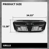 G-PLUS Front Bumper Grille w/Camera Hole Compatible with Subaru Forester 2019-2021 Gloss Black
