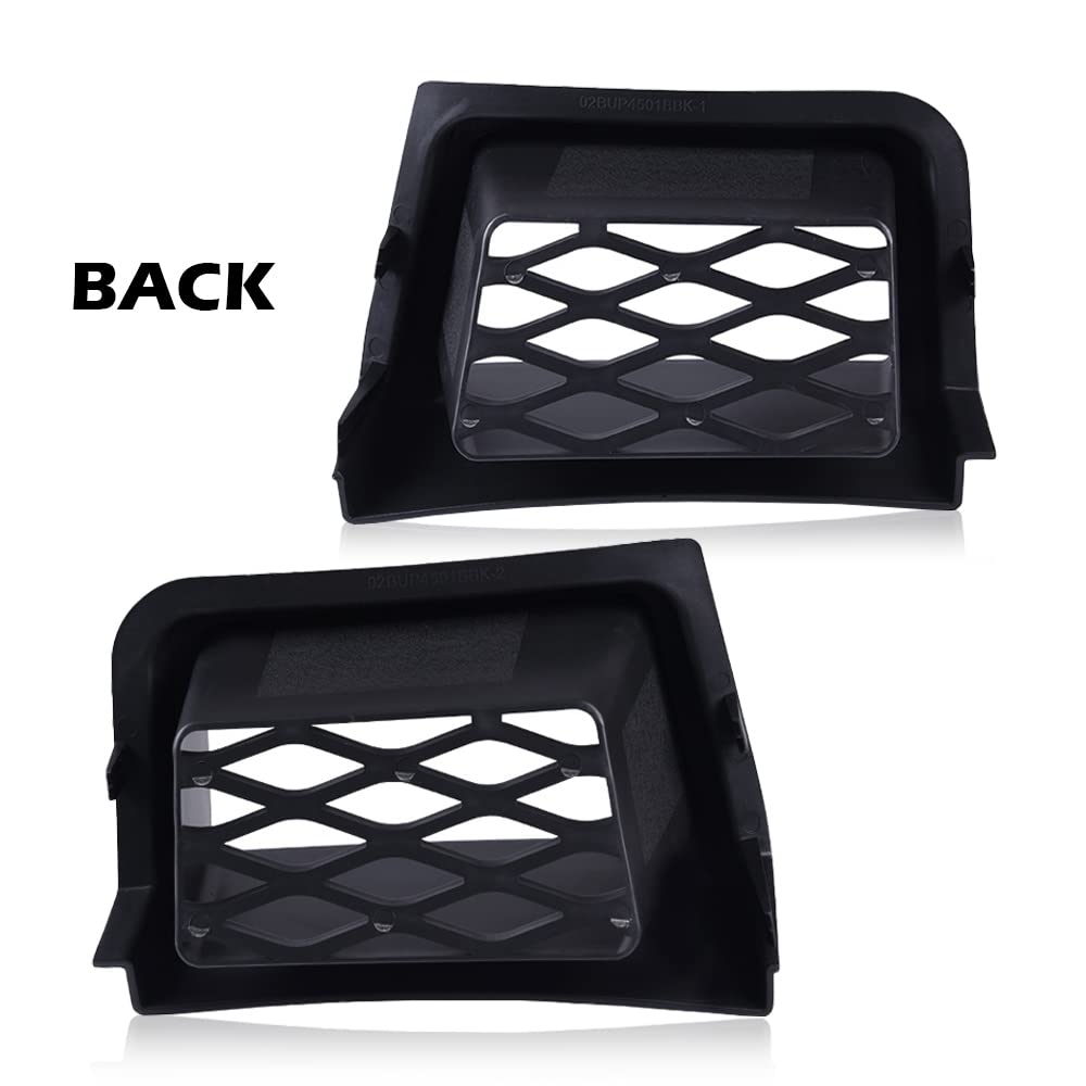 G-PLUS Front Bumper Caliper Air Duct Compatible with Chevy Silverado 1500 2003 2004 2005 2006 2007 SS-Style Left & Right Pair (Black) 89025754 89025753
