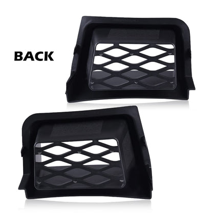G-PLUS Front Bumper Caliper Air Duct Compatible with Chevy Silverado 1500 2003 2004 2005 2006 2007 SS-Style Left & Right Pair (Black) 89025754 89025753