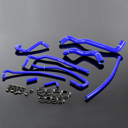 G-PLUS Silicone Radiator Coolant Hose Kit w/Clamps Compatible with 1991-1996 Chevy Corvette 5.7L LT1 V8 Blue