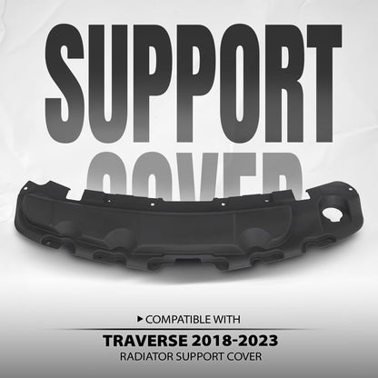 G-PLUS Upper Radiator Support Cover Compatible with Chevy Traverse 2018 2019 2020 2021 2022 2023 23117555, GM1224162 Black