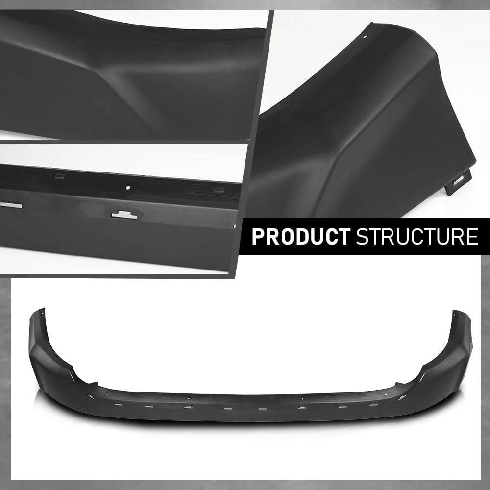 G-PLUS Rear Lower Bumper Cover Fascia Compatible with Toyota RAV4 SE 2016 2017, Fit Toyota RAV4 2016 2017 2018, 521690R010, Black