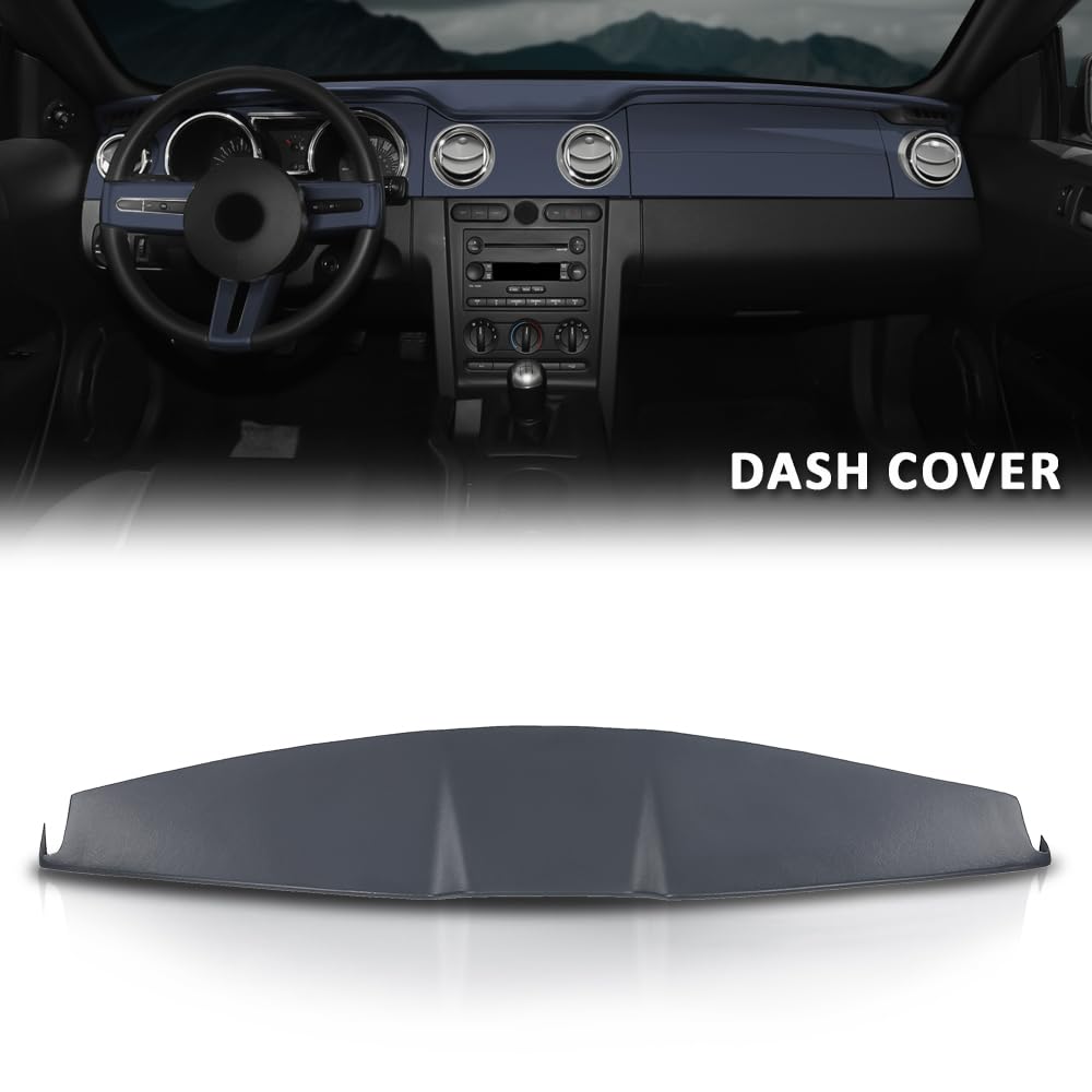 G-PLUS Dash Cover Compatible with Ford Mustang Base Model 2005-2009 Dark Gray