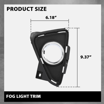 G-PLUS Fog Light Bezel Lamp Trim w/Chrome Left Driver Compatible with Toyota RAV4 2016-2018 520400R030