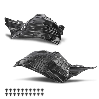 G-PLUS Front Inner Driver and Passenger Side Fender Liner Set w/Clip Compatible with Nissan 350Z 2003-2005 63845CD000, 63844CD000, NI1250130, NI1251130 2 PCS Black