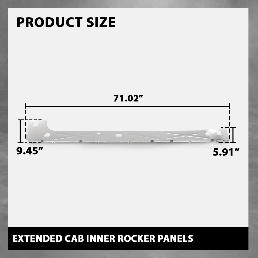 G-PLUS Inner Rocker Panels Compatible with Chevy Silverado 1500 2500 2500HD 3500 4 Door Extended Cab 2000-2006,Compatible with GMC Sierra 1500 2500 2500HD 3500 4 Door Extended Cab 2000-2006