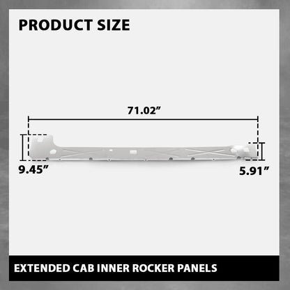 G-PLUS Inner Rocker Panels Compatible with Chevy Silverado 1500 2500 2500HD 3500 4 Door Extended Cab 2000-2006,Compatible with GMC Sierra 1500 2500 2500HD 3500 4 Door Extended Cab 2000-2006