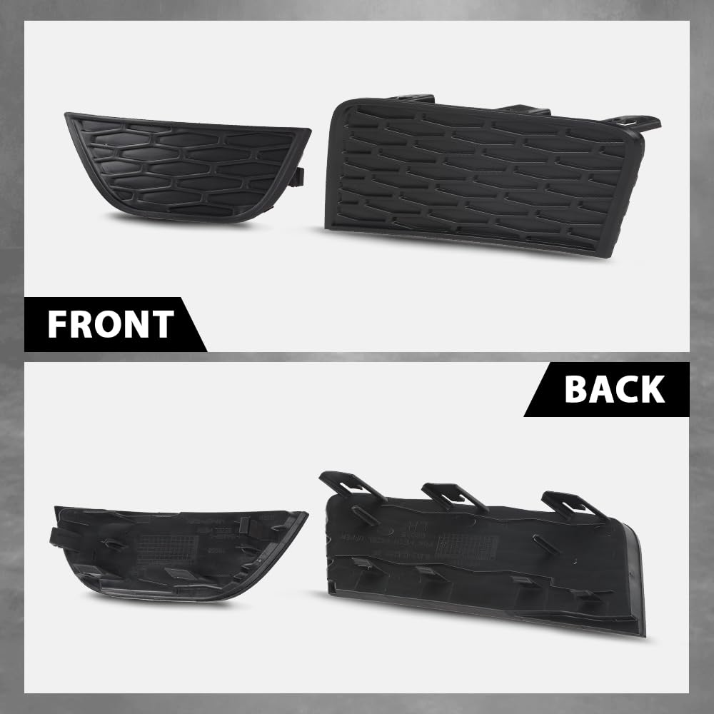 G-PLUS Left Side Front Fog Light Cover Lamp Bezel Compatible with Range Rover Evoque 2011-2015 Black