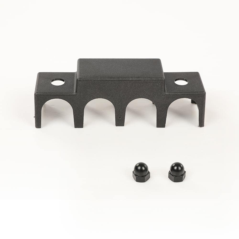 G-PLUS 4 Post Power Distribution Block Bus Bar with Cover, Busbar Power Battery Terminal Distribution Block 5/16" Posts 12V 250A, 4 Post Busbar Power Distribution Block Black