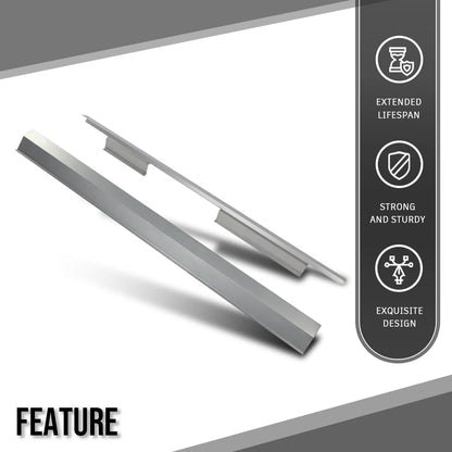 G-PLUS Outer Rocker Panels Compatible with 2009-2014 Ford F150 4 Door Crew Cab silvery