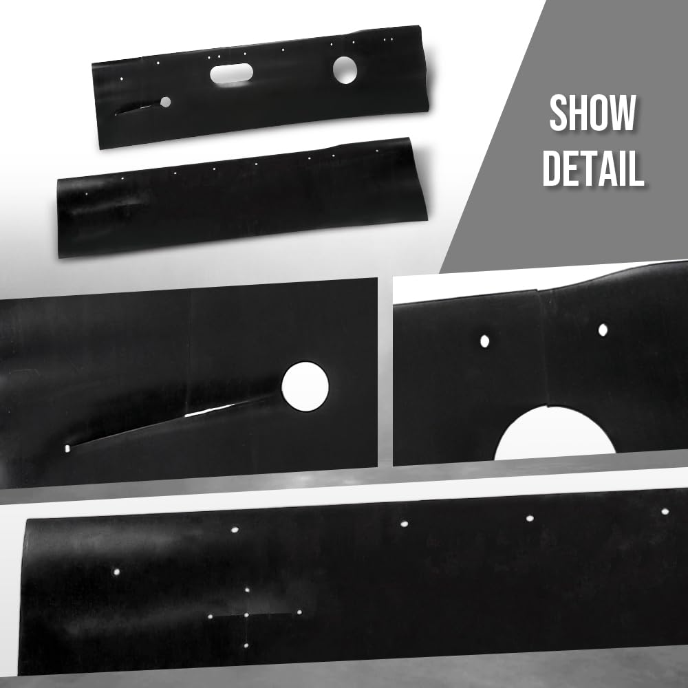 G-PLUS Engine Well Frame Rail Splash Shields Seals Compatible with Dodge Trucks D Series 2WD 1972-1981 Black
