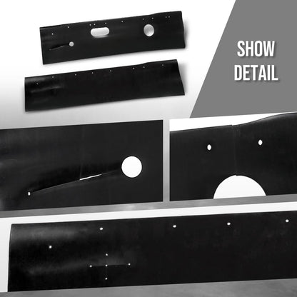 G-PLUS Engine Well Frame Rail Splash Shields Seals Compatible with Dodge Trucks D Series 2WD 1972-1981 Black