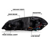 G-PLUS LED Headlights Assembly Fit Chevy Monte Carlo 2006 2007/Chevy Impala 2006-2013/Chevy Impala Limited 2014-2016 DRL Corner Headlamps Smoky Lens Black Housing Amber Reflector,faros delanteros