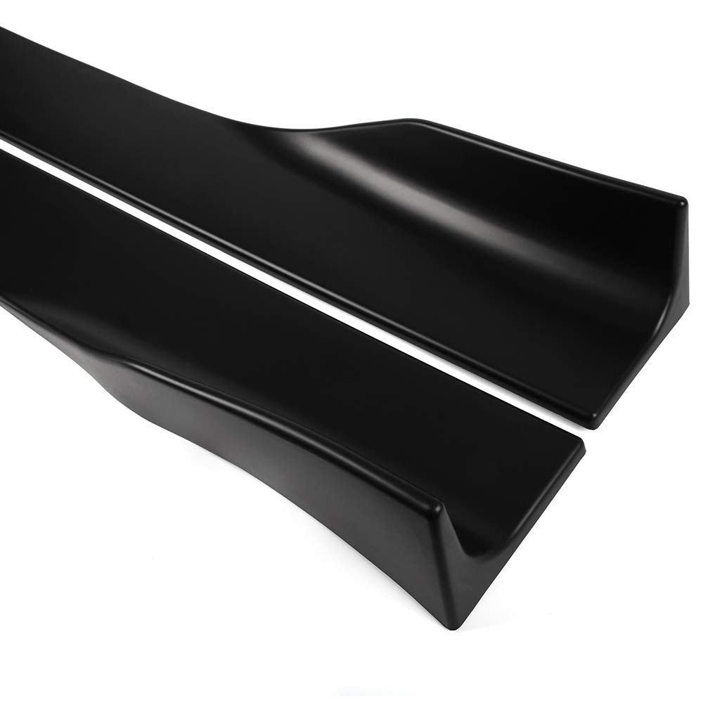 Universal Polyurethane Black Car Side Fender Skirts Extension Rocker Panel Splitter Protector