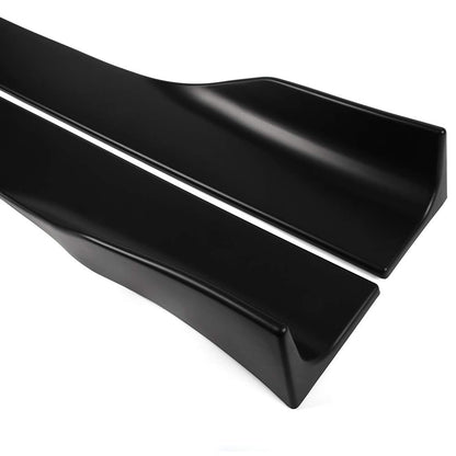 Universal Polyurethane Black Car Side Fender Skirts Extension Rocker Panel Splitter Protector