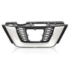 G-PLUS Front Upper Bumper Grille Assembly Chrome Trim Compatible with Nissan Rogue 2017 2018 2019 NI1200282, 623106FL0B