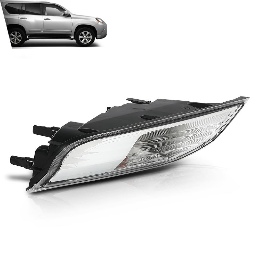 G-PLUS Turn Signal Light Lamp Passenger Right Side Compatible with LX GX460 Sport Utility 4-Door 2014-2019 8151160591-PFM, 8151060591 Black