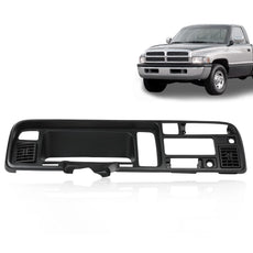 G-PLUS Dash Bezel Radio Trim Panel for Dodge Ram 1994-1997 Black ABS Front View