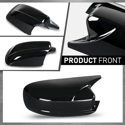 G-PLUS Side Mirror Covers Shell Cap Left and Right Compatible with Dodge Charger SRT 2015-2023 Horn Style Black