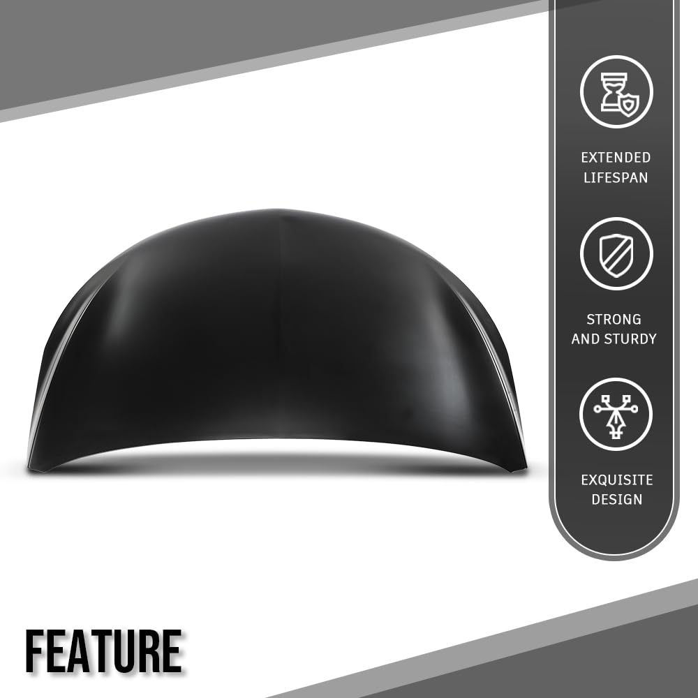 G-PLUS Front Hood Panel Compatible with Buick Encore 2017-2022 Not Fit Buick Encore GX GM1230454, 42553686 Black