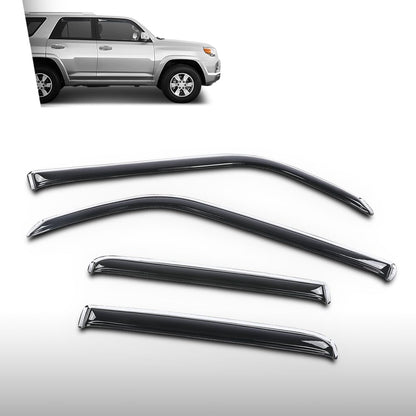 G-PLUS in-Channel Window Visors Rain Guards Side Wind Deflector Compatible with Toyota 4Runner 2010-2024 Smoke
