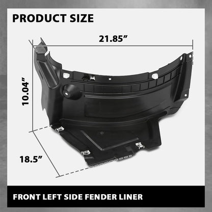 G-PLUS Front Left Side Fender Liner Compatible with Audi A6 S6 2016-2018 4G0853887J, AU1250110